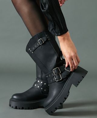 Botas Romano Cuero Negras Talla 38