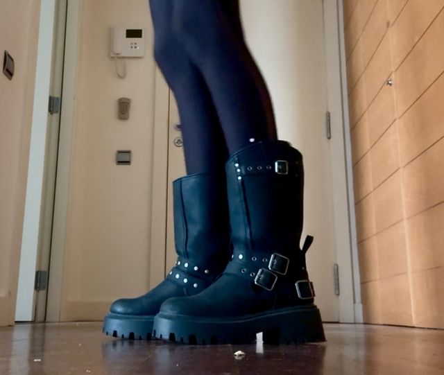 Botas Romano Cuero Negras Talla 38