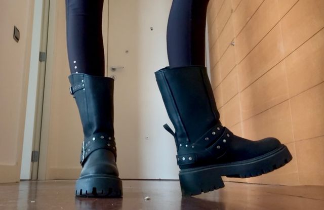 Botas Romano Cuero Negras Talla 38