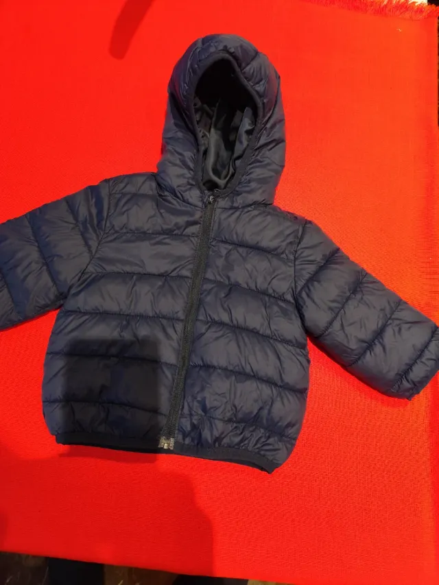 Chaqueta bebé plumón azul 12 meses