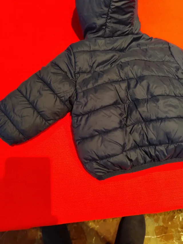 Chaqueta bebé plumón azul 12 meses