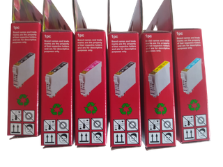 6 Cartuchos de tinta para impresora.