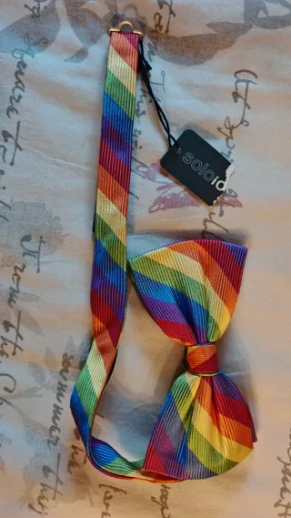 Pajarita SOLOIO multicolor 100% seda