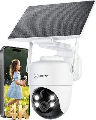 COCOCAM 4K 8MP Camara Ext. 2.4GHz Solar 10000mAh