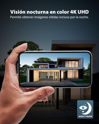 COCOCAM 4K 8MP Camara Ext. 2.4GHz Solar 10000mAh