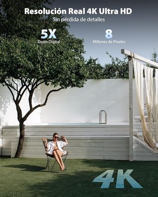 COCOCAM 4K 8MP Camara Ext. 2.4GHz Solar 10000mAh