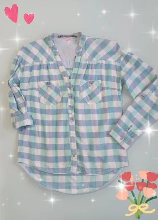 Camisa cuadros Bershka M