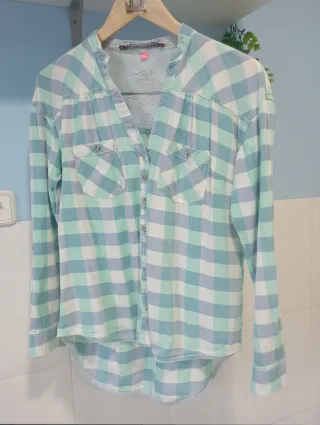 Camisa cuadros Bershka M