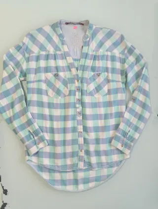 Camisa cuadros Bershka M