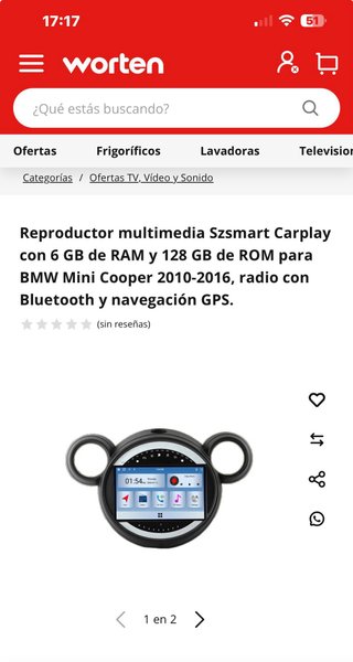 Reproductor Multimedia Mini Cooper