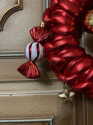 Ghirlanda Natalizia Rossa Metallizzata