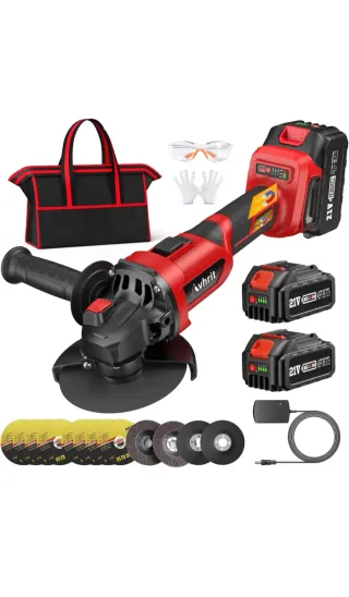 Amoladora Angular AVHRIT Batería 21V + Acc.