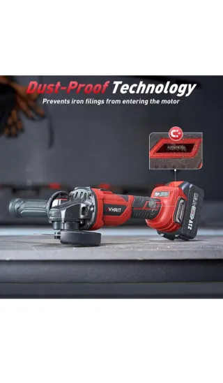 Amoladora Angular AVHRIT Batería 21V + Acc.