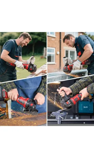 Amoladora Angular AVHRIT Batería 21V + Acc.