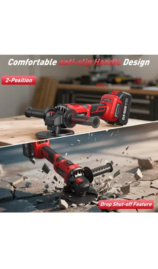 Amoladora Angular AVHRIT Batería 21V + Acc.