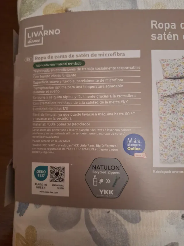 Funda nórdica y dos fundas almohada saten