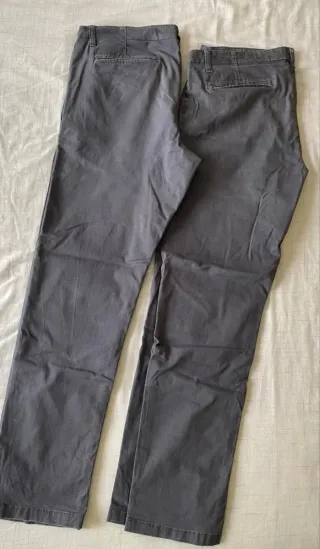 2 Pantalones de Trabajo Talla 48 Gris