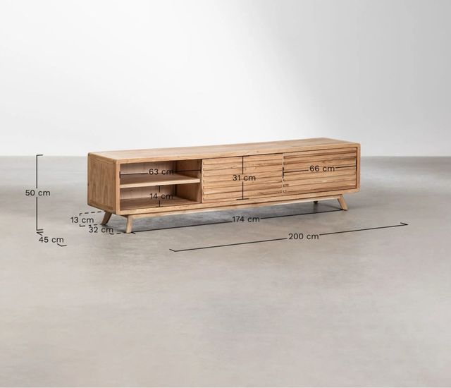 Mueble TV Sklum Madera Maciza