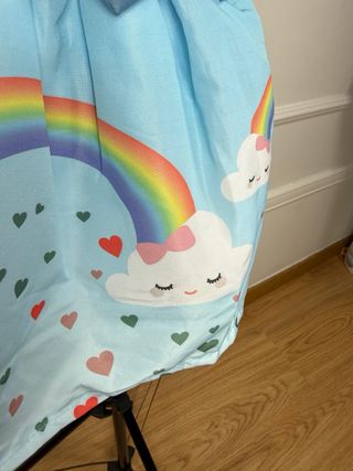 Vestido bebé arco íris Nuvem 1 ano