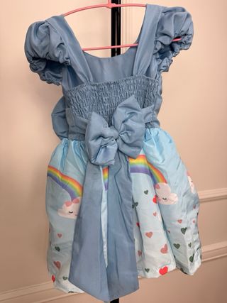 Vestido bebé arco íris Nuvem 1 ano