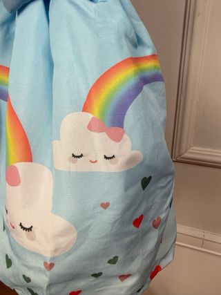 Vestido bebé arco íris Nuvem 1 ano