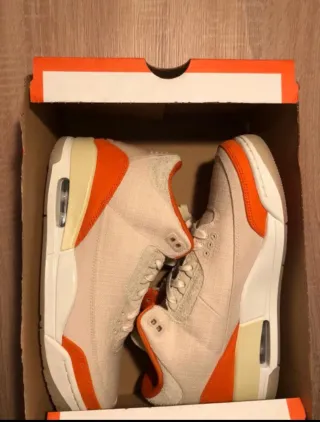 Nike Air Jordan 3 Retro Beige Naranja talla 42,5