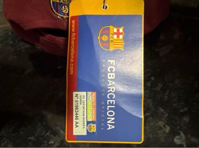 Gorra FC Barcelona Roja y Negra