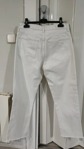 Pantalón vaquero Mango blanco Talla S/38