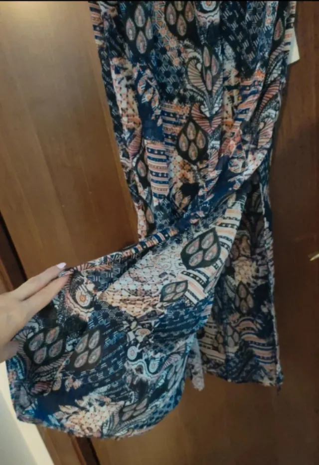 Vestido largo mujer Stradivarius estampado