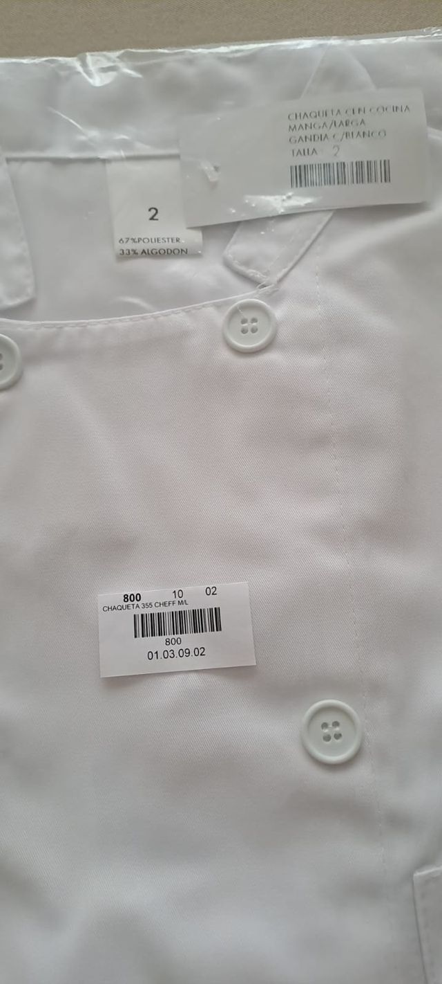 Giacche da cucina bianche taglia 0 e 2