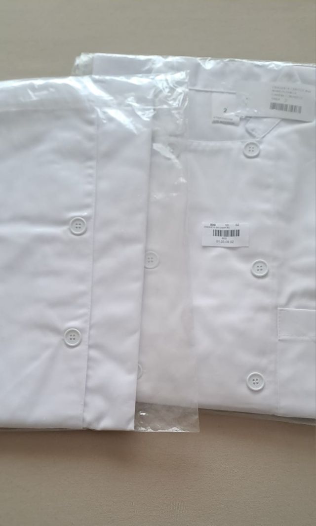 Giacche da cucina bianche taglia 0 e 2
