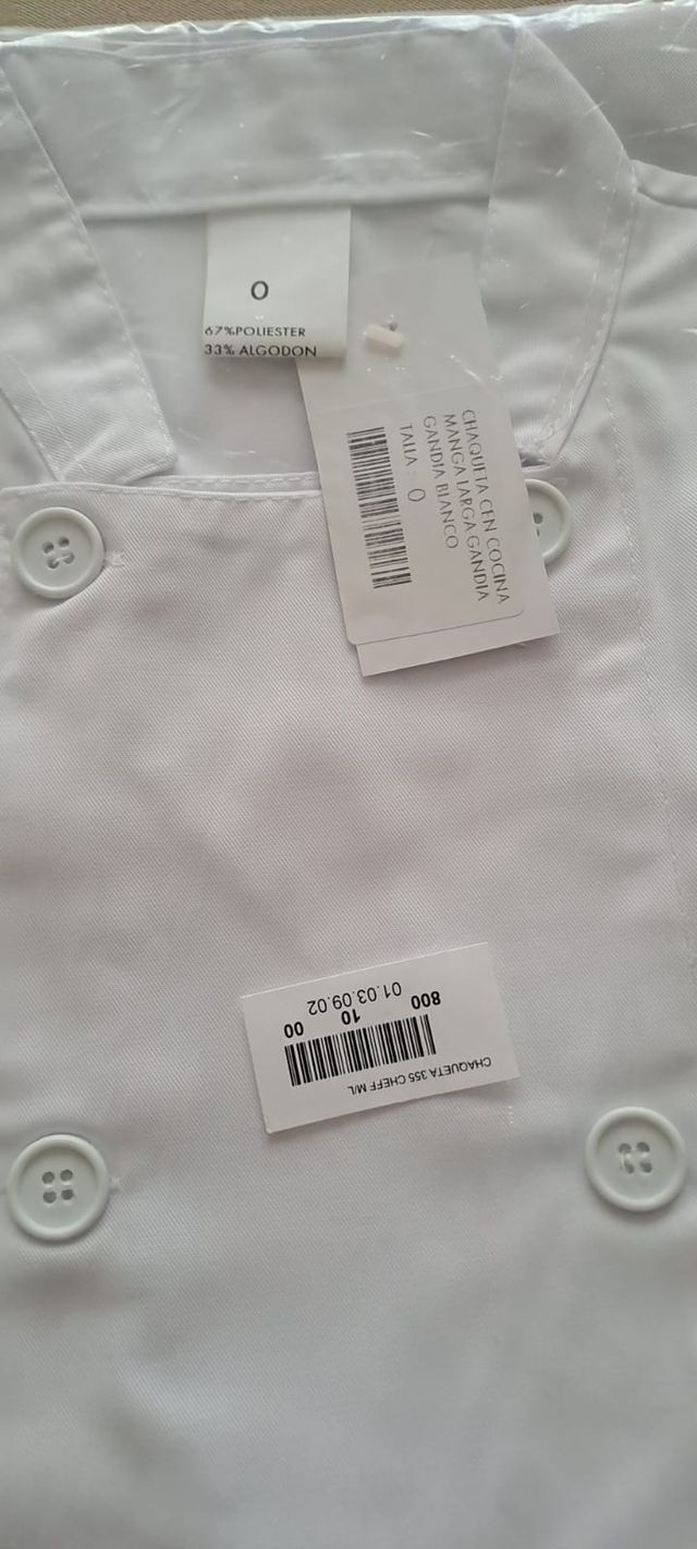 Giacche da cucina bianche taglia 0 e 2