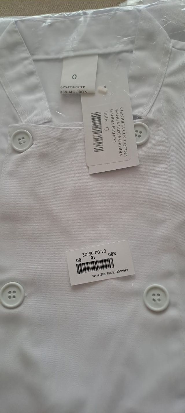 Giacche da cucina bianche taglia 0 e 2