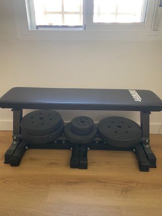 Banco de musculacion y pesas