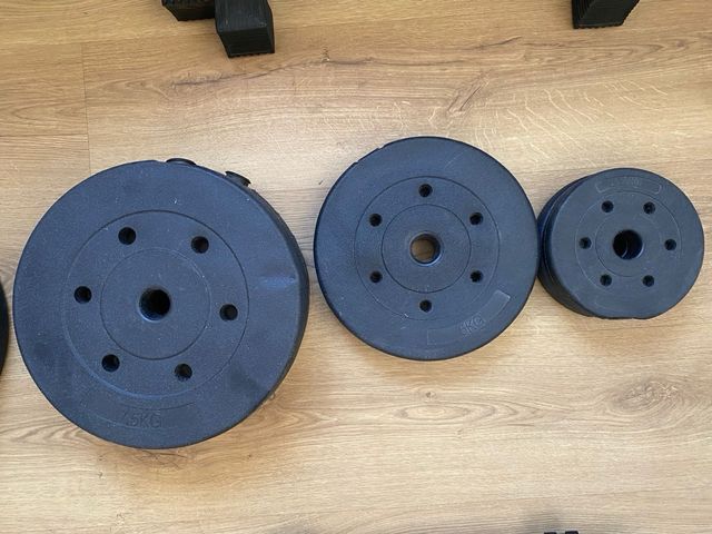 Banco de musculacion y pesas