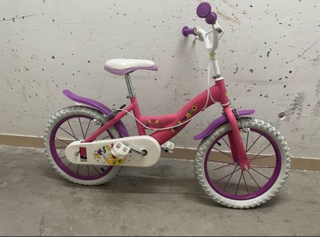 Bicicleta infantil rosa y morada