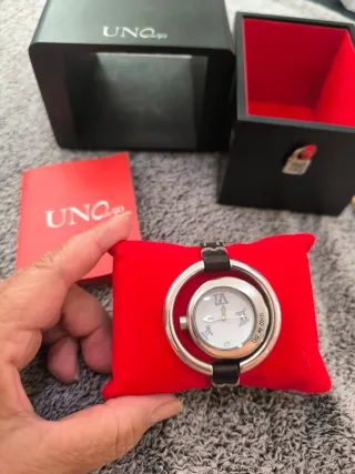 Reloj Uno de 50 Mujer acero y esfera blanca
