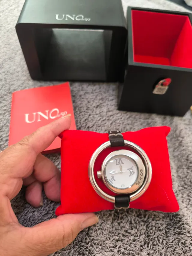 Reloj Uno de 50 Mujer acero y esfera blanca