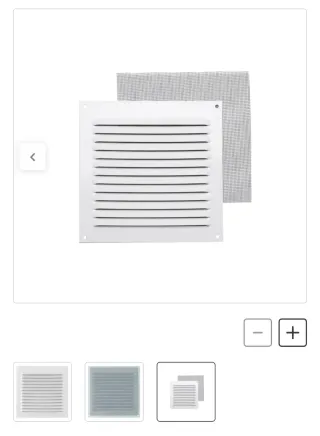 Rejilla ventilación aluminio 15x15cm