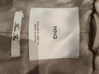 Abrigo Mango Blanco Pelo Sintético