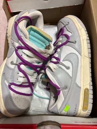 Zapatillas Nike Dunk Low Off-White Gris Púrpura