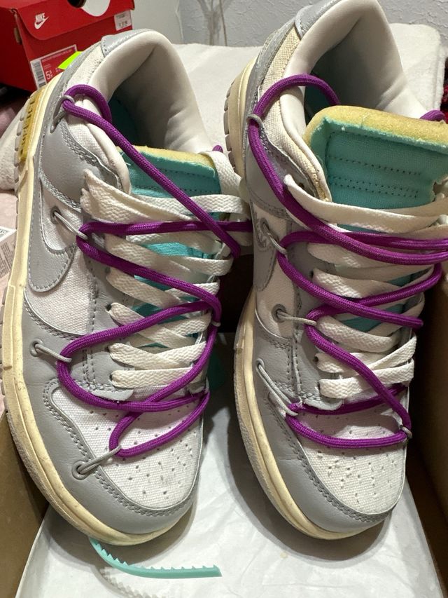 Zapatillas Nike Dunk Low Off-White Gris Púrpura