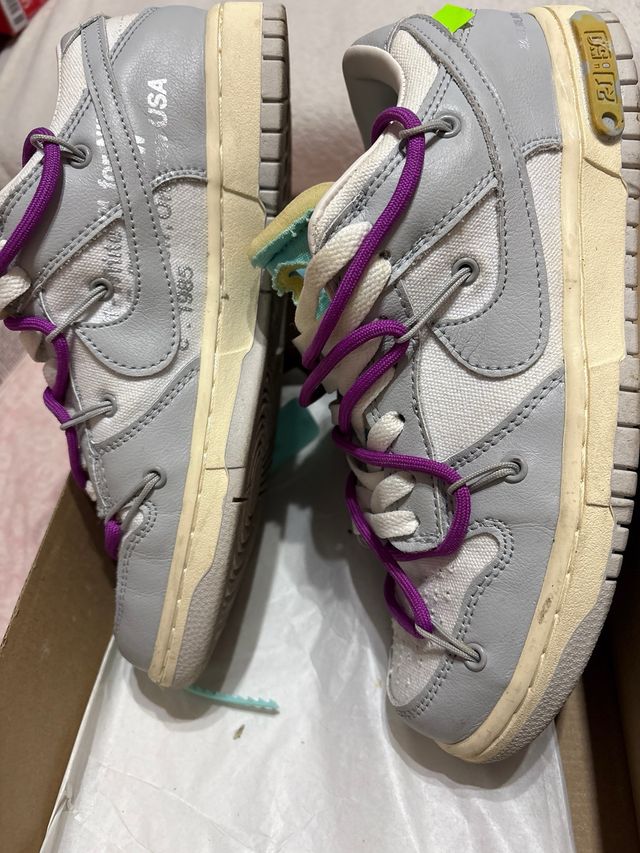 Zapatillas Nike Dunk Low Off-White Gris Púrpura