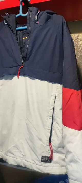 Sudadera L LFTMAN capucha azul y blanca