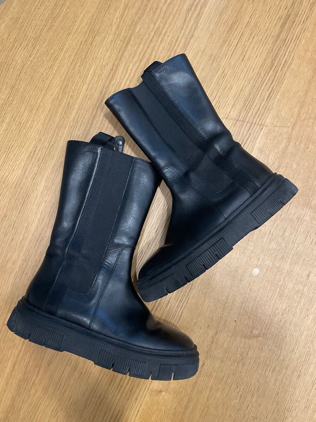 Botas Geox Cuero Negras Talla 37