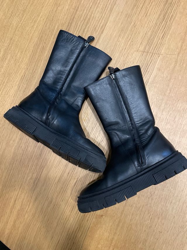 Botas Geox Cuero Negras Talla 37