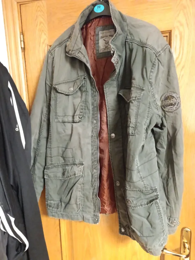 Cazadora verde militar hombre talla XL