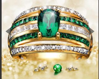 Anillo Infinity Emerald Oro Esmeraldas Diamantes