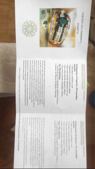 Anillo Infinity Emerald Oro Esmeraldas Diamantes