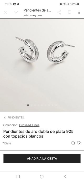 Pendientes Aristocrazy Plata 925 Topacios Blancos